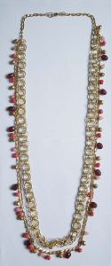 Glass Beads Metal Necklace
