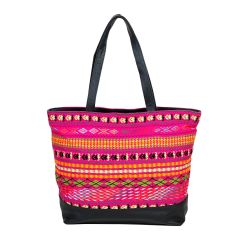 Multi Color Cotton Handcrafted Tote Bag