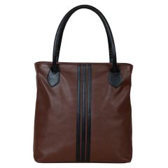 Reggel Brown PU Tote Bag