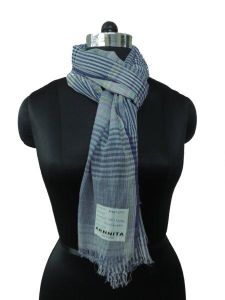 ArnNita Blue Lining Grey Scarf