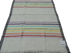 ArnNita Grey Multicolor Cotton Stole