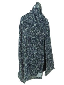 ArnNita Light Cyan & Dark Midnight Blue Flower Print Scarf 