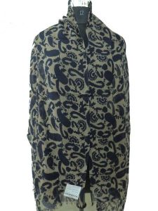 ArnNita Dark Slate Grey Flower Print Scarf