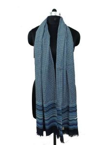 ArnNita Dark Blue Checks Design Scarf