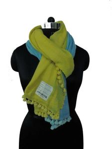 ArnNita Yellow Pompom Scarf