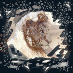 Black Tiger Print Scarf