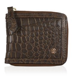 Croco Green Zip Wallet