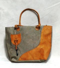 Grey & Honey Brown Hand Bag