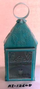 Sea Green Metal Lantern