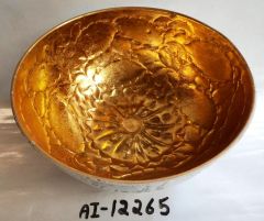 Golden Plated Bowl Embossed