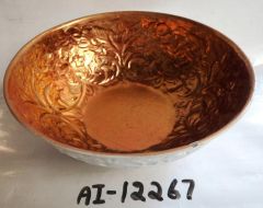 Copper Painted Bowl Embossed