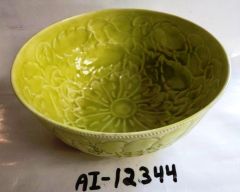 Parrot Green Bowl Embossed