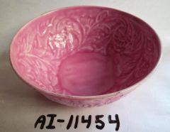 Pink Embossed Serving  Bowl