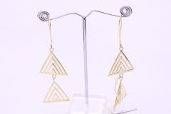 Gold Plated Golden Triangle Brass Earring 