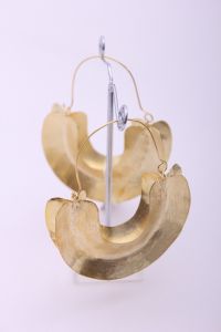Golden Plated Designer Brass Earring