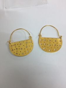 Gold Plated Yellow Brass Earring