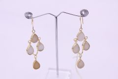 Gold Plated Multi Stones Brass Earring