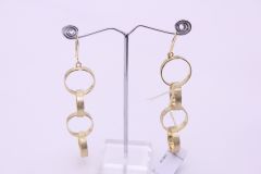 Gold Plated Circular Rings Brass Earring