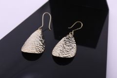 Gold Plated Brass Earring Leaf Design