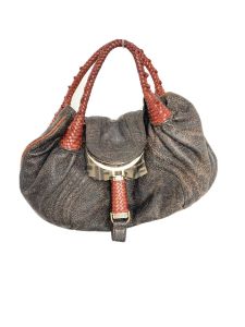 Fendi Spy Leather Bag With Secret Vintage Medium