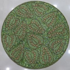 Green & Golden Beaded Placemats 