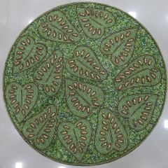 Green & Golden Beaded Placemats 