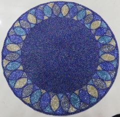 Blue Bead With Border Placemat