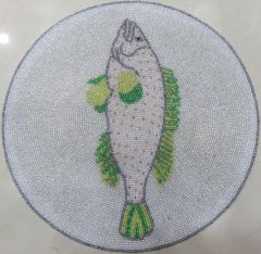 Salmon Fish Design Beaded Placemat