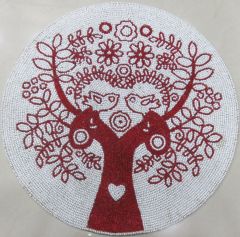 Tree Design Beaded Placemat