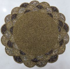 Golden Flower Design Placemat