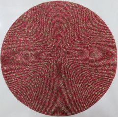 Red Mixed Beaded Placemat