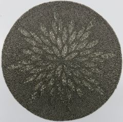 Grey Center Flower Placemat 