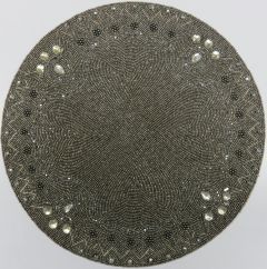 Grey Beaded Design Placemat