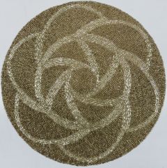 Gold & Ivory Beaded Placemat 
