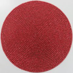 Red Plastic Bead Placemat