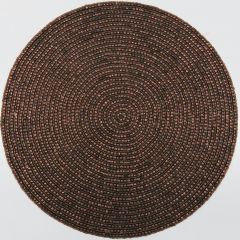 Brown Plastic Beaded Placemat