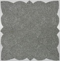 Grey Self Design Square Placemat