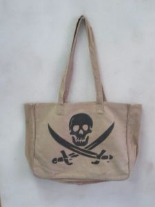 Tan Danger Sign Hand Bag