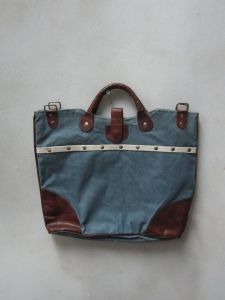 Blue & Brown Hand Bag
