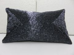 Charcol Beaded Cushion Cover