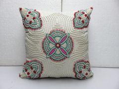 White Beaded Cushion cover