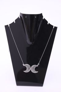 Silver Moon Brass Necklace