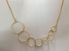 Circle Rings Brass Necklace