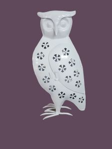 White Colored Decorative Owl Shape Candle Holder