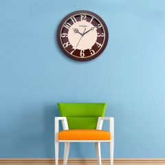 Random Carvy Numerals (Glass Covered) Wall Clock