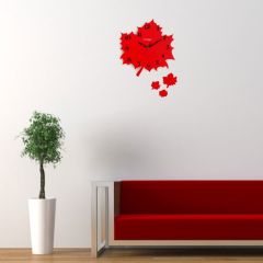 Autumn Set - Red  Wall Clock