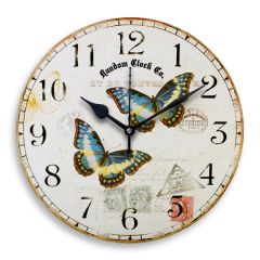 Colorful Butterfly Wooden Wall clock