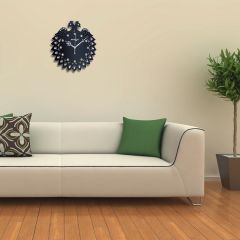 Random Wooden Jewel Peacock Wall Clock