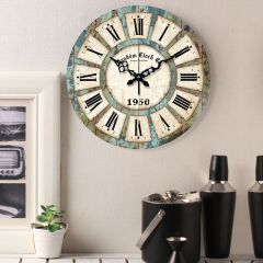 Rough & Tough-15" Big Wooden Wall Clock