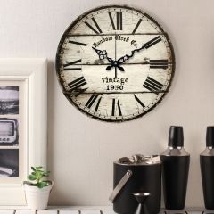 Ocean-15" Big  Multicolor Wooden Wall Clock